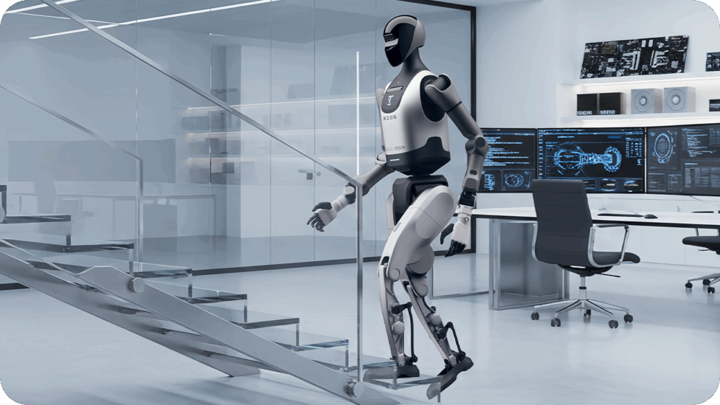 1 A&I ROBOT Walker Tienkung on stairs