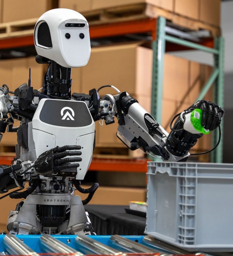 Humanoid robot interacting with environment